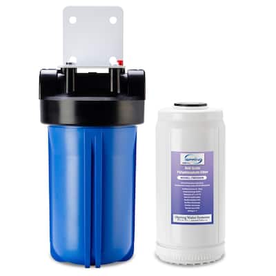 iSpring Anti Scale 10" x 4.5" Whole House Water Filter with Patented Scale Inhibitor