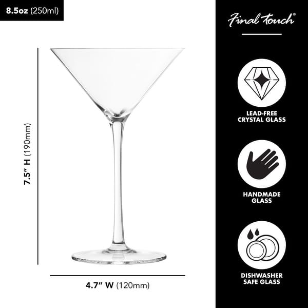 Final Touch Martini Glasses (set of 2)