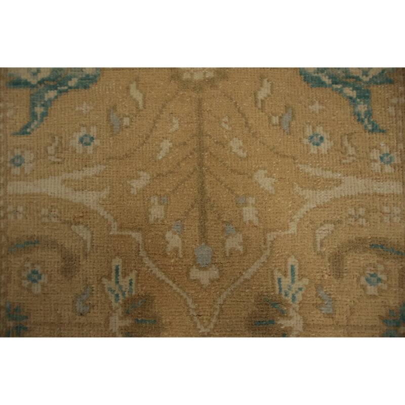 Hand Knotted Oriental 100% Wool Carpet Traditional All-Over Brown Ziegler Area Rug - 2' 11'' X 1' 11''