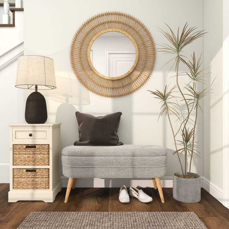 Wood Contemporary Storage Bench - 40 x 16 x 19