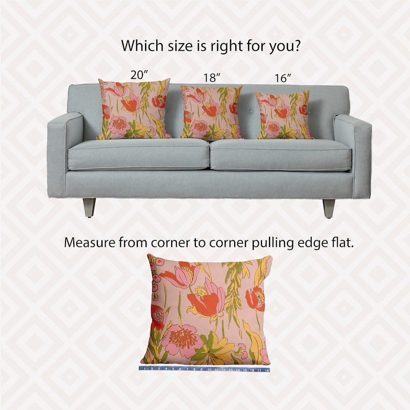 Bold Flower Garden Decorative Indoor Pillow