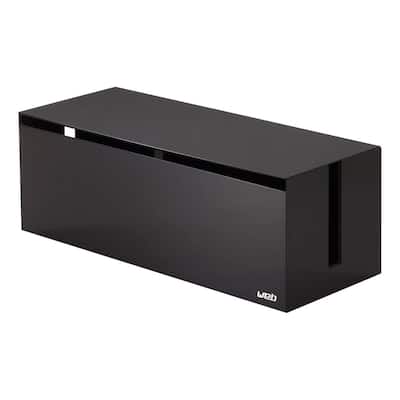 Yamazaki Home Cable Management Box, ABS Plastic, Lid - L 6.1 x W 15.75 x H 5.71 inches