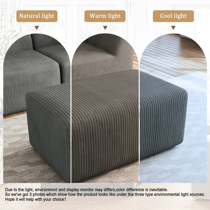 DREAMSIDEA Rectangular Oversized Accent Ottoman