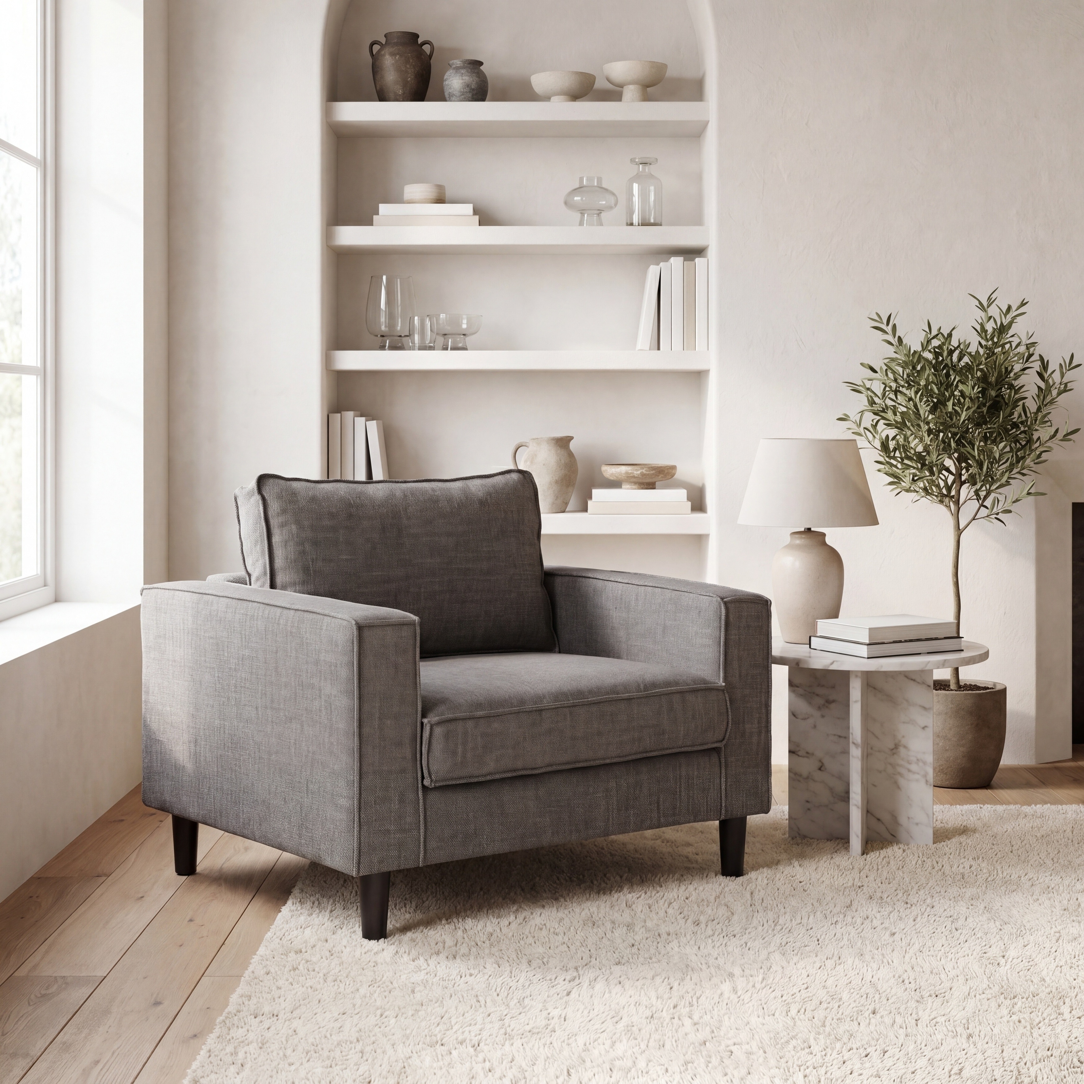 SAFAVIEH Couture Kalyna Accent Chair - 45"W x 33"D x 33"H