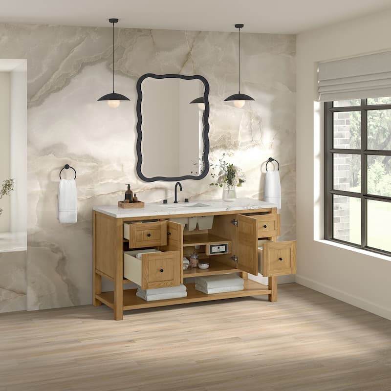 Breckenridge 60" Single Vanity, Light Natural Oak - 60S