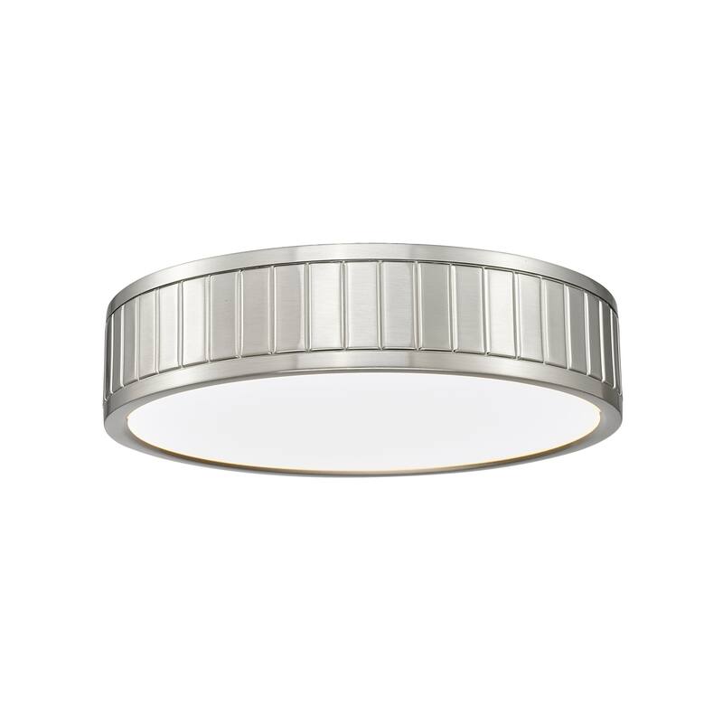 Z-Lite 1005F12-LED Madison 13" Wide LED Flush Mount Drum Ceiling - Brushed Nickel