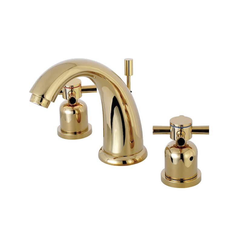 Kingston Brass Concord 1.2 GPM Widespread Bathroom Faucet with Metal - Polished Brass