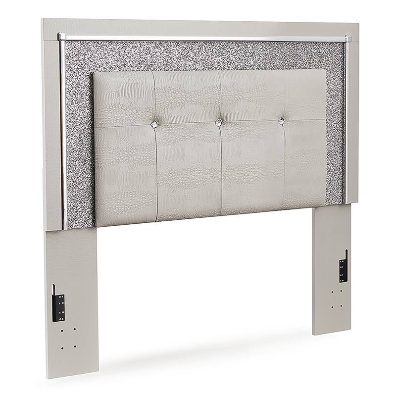 Signature Design by Ashley Zyniden Gray Upholstered Panel Bed