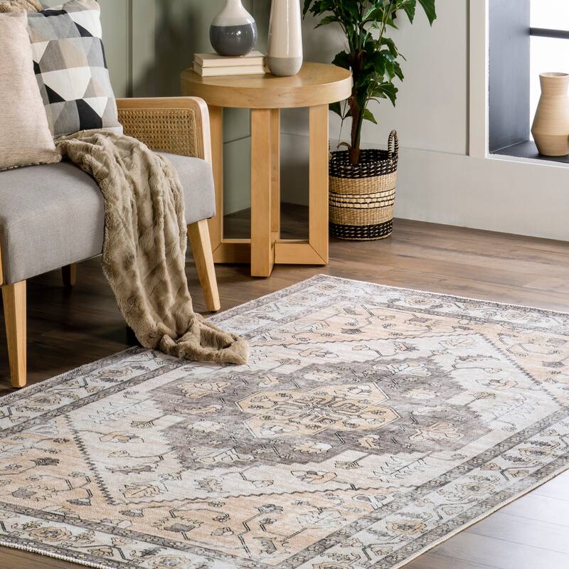 Nuloom Autumn SpinClean Vintage Machine Washable Area Rug