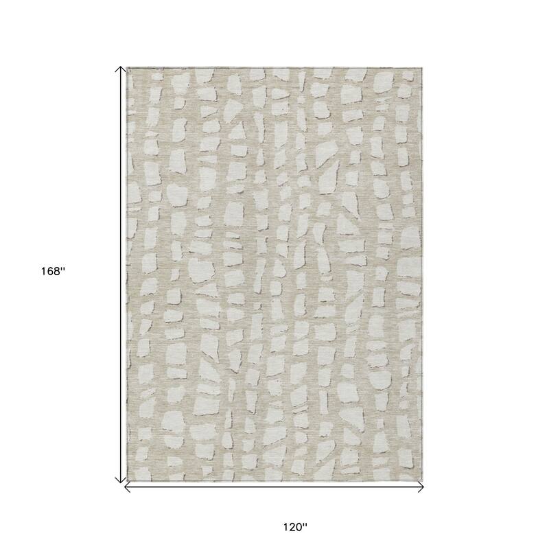 HomeRoots Abstract Transitional Rectangle Outdoor Rug