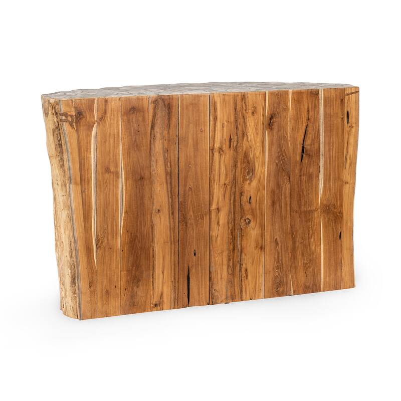 Classic Home Norwest Petrified Teak Wood Console Table