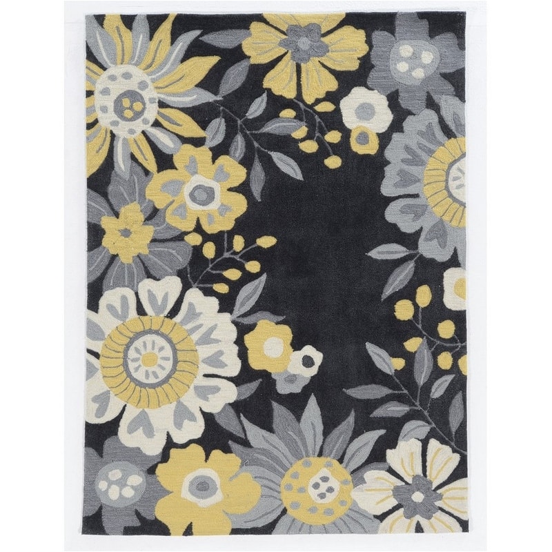 Trinity Wildflower Grey/Yellow - 5' x 7'