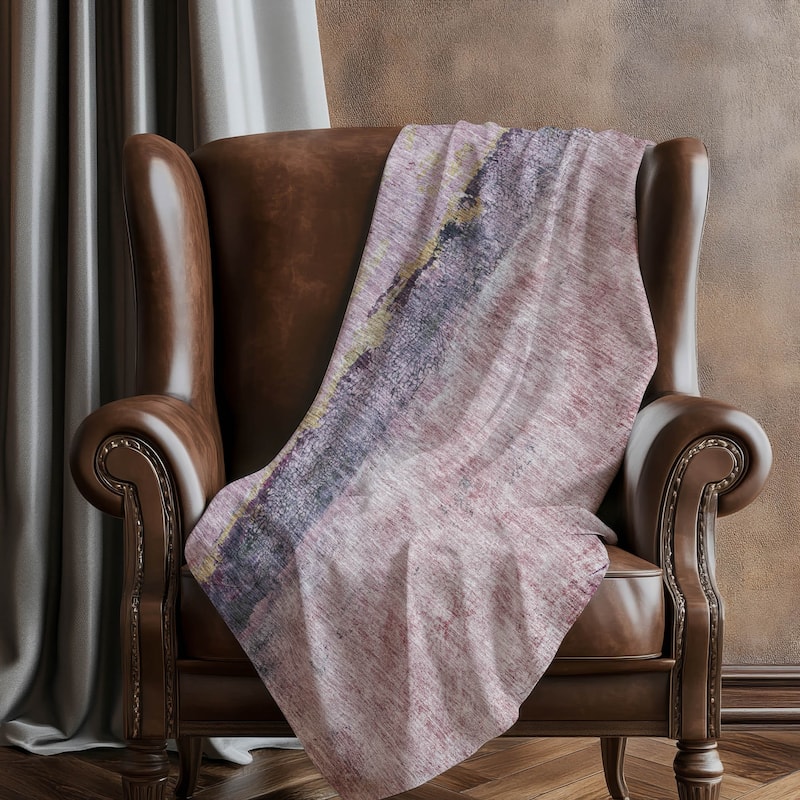 Premium Machine Washable Modern Contemporary Sherpa Throw Blanket