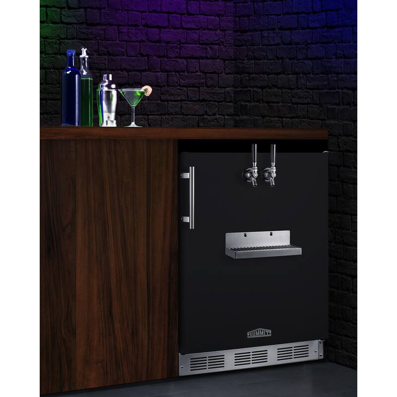 Summit SBCFRTPADA 24" Wide 5.3 Cu. Ft. Built-In Double Tap Kegerator
