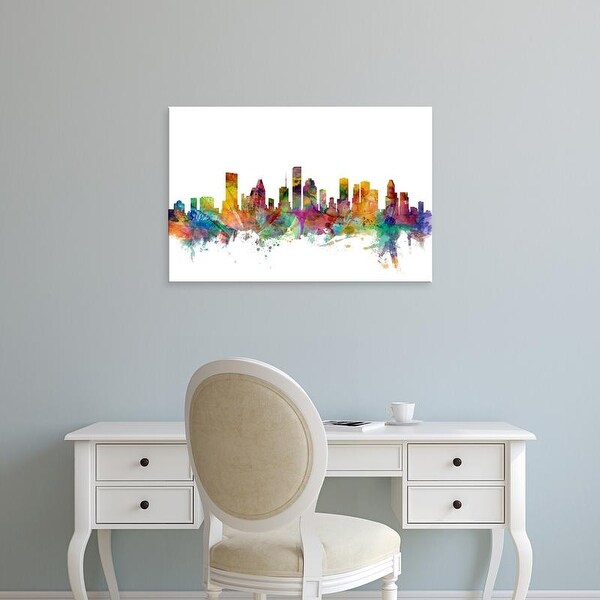 Easy Art Prints Michael Tompsett's 'Houston Texas Skyline' Premium Canvas Art