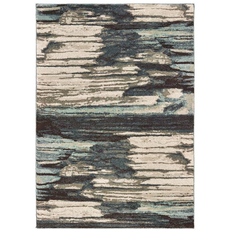 Style Haven Miina Layers Blue/ Ivory Rug