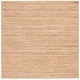 preview thumbnail 13 of 12, SAFAVIEH Handmade Natural Fiber Rhiain Farmhouse Chevron Fringe Tassel Jute Rug 6' Square - Natural/Grey - Square