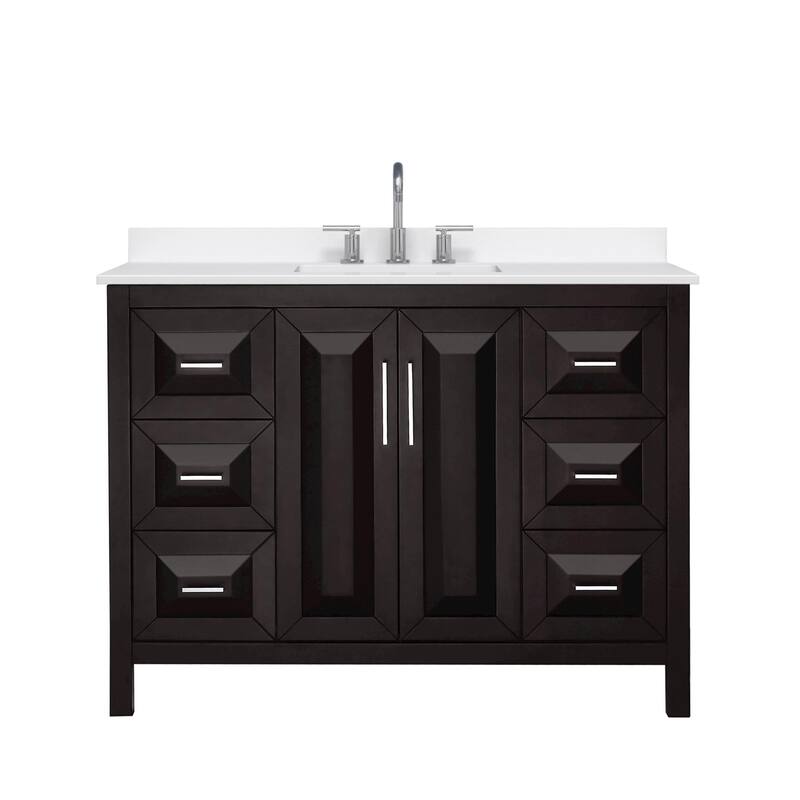 Daria 48-inch Single Vanity, 3 Hole Quartz Top