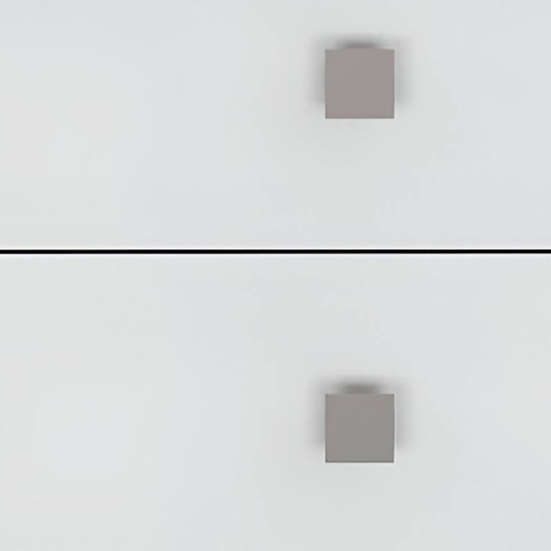 HomeRoots 24" White Wood Two Drawer Nightstand