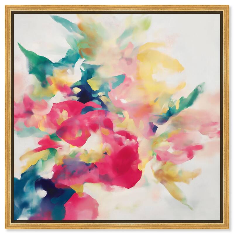 Essence of a Flower II Canvas by Art Remedy - Gold - 30" x 30"