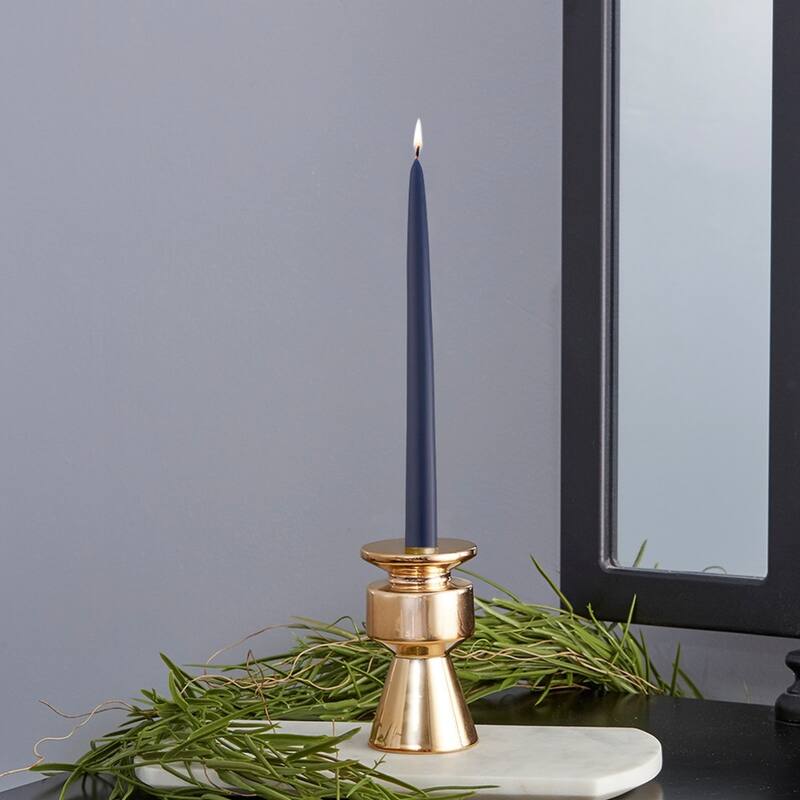 Root Candles 79220 Unscented Smooth Hand-Dipped 9-Inch Taper Candle, 12-Count, Abyss - 9"H x .88 x .88