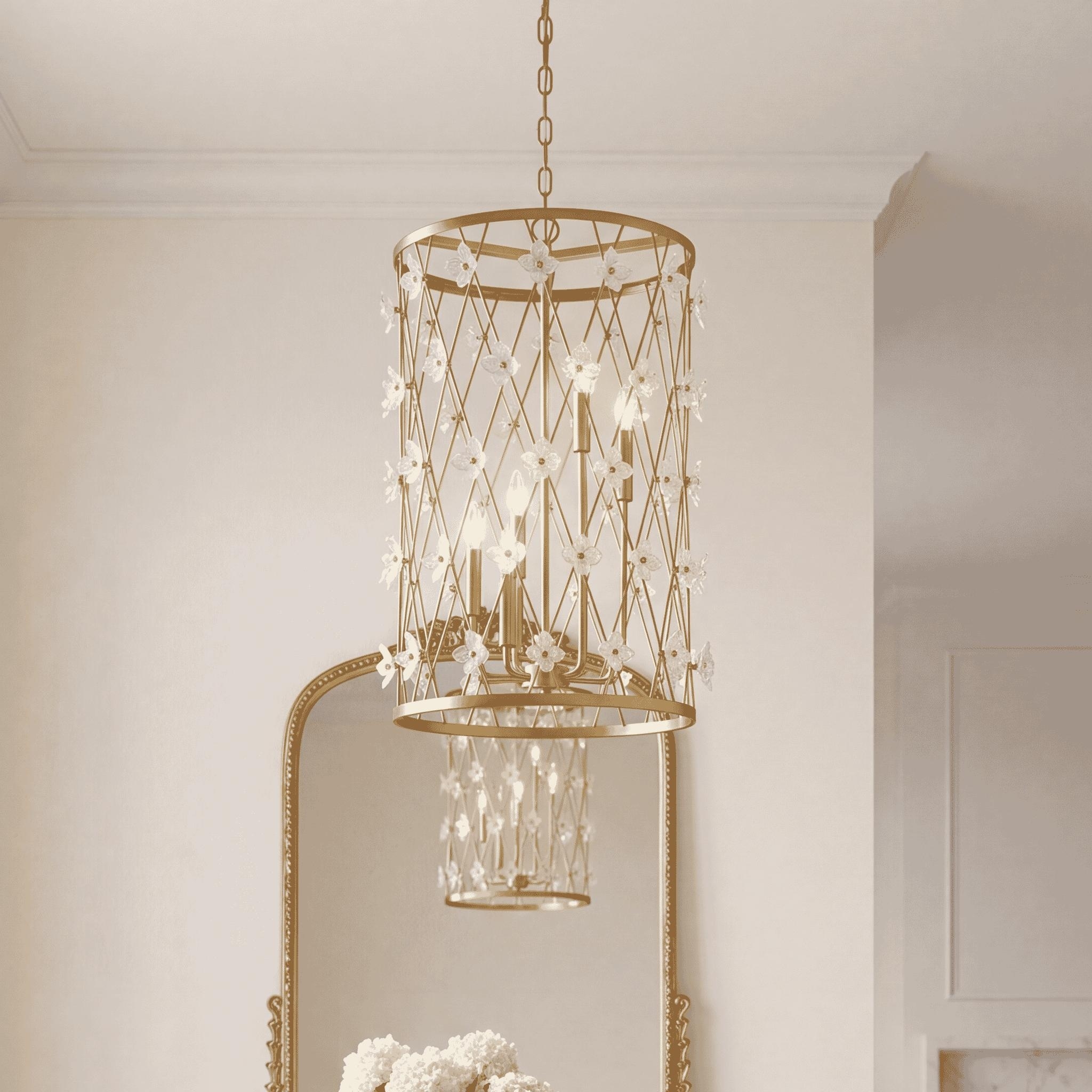 Bailey 6-Light Pendant in Warm Brass