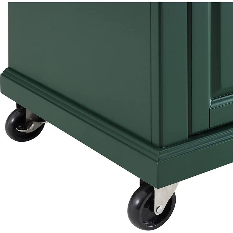 Kitchen Island Cart with Storage & Wheels - Rolling Kitchen Workstation for Food Prep & Serving