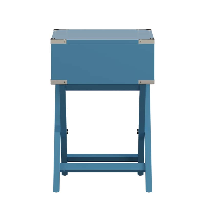 Kenton X Base Wood Accent Campaign Table by iNSPIRE Q Bold