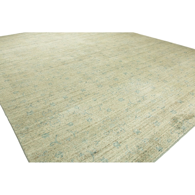Modern Hand-Knotted Wool & Viscose Area Rug