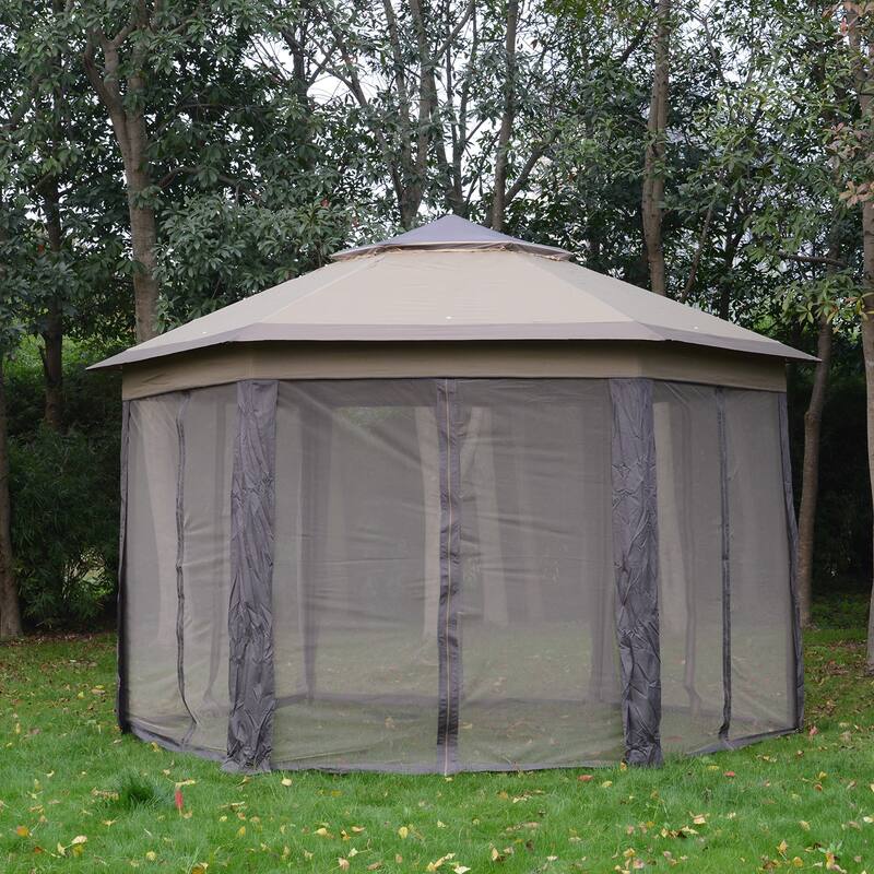Masi 12-foot Hexagonal Pop-up Patio Gazebo by Havenside Home