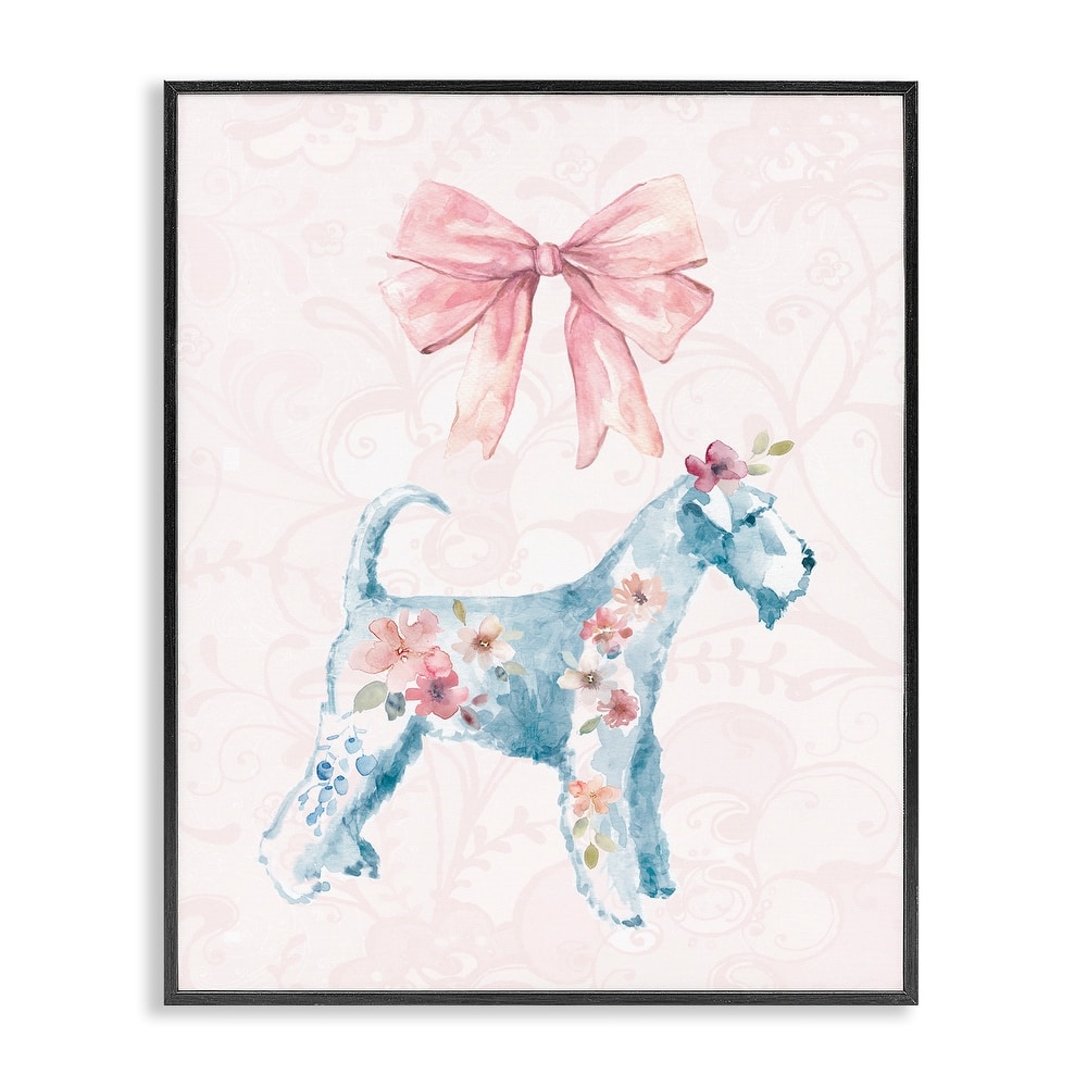 Stupell Pastel Dog Glam Details Framed Giclee Art Design By Carol Robinson