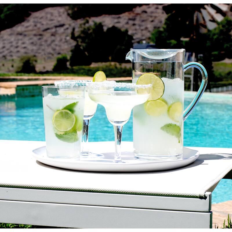 Abode Homewares by TarHong Montana Cocktail Pitcher with lid, Clear, 60 oz