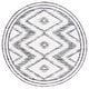 preview thumbnail 32 of 36, SAFAVIEH Alamo Lineke Rustic Boho Rug 6'7" Round - Ivory/Charcoal - Round
