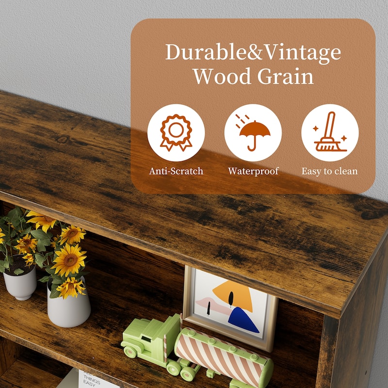 Futzca 6-Tier Open Bookcase and Bookshelf, Display Storage Shelves