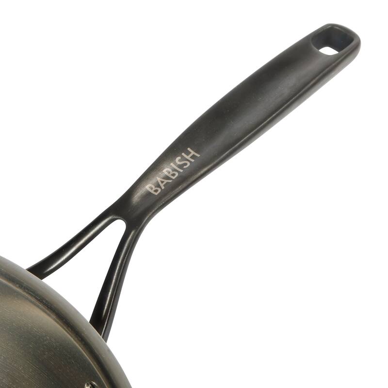 Babish Tri-Ply Stainless Steel Professional Grade Saute Pan w/Lid, 5-Quart
