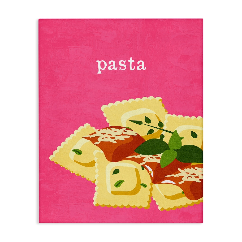 Stupell Ravioli Pasta Dish Canvas Wall Art Design By Kim Allen