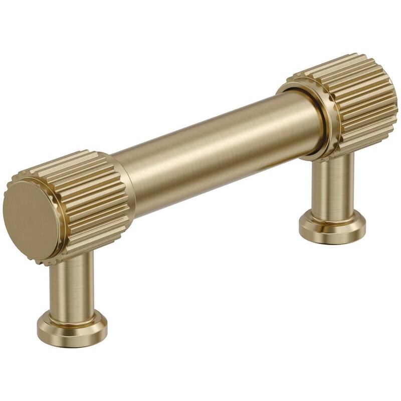 Amerock BP37802 Farewind 3" Center to Center Fluted Bar Cabinet Pull - Golden Champagne