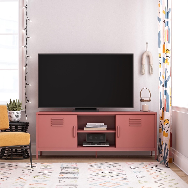 Novogratz Cache Metal Locker-Style TV Stand for TVs up to 65