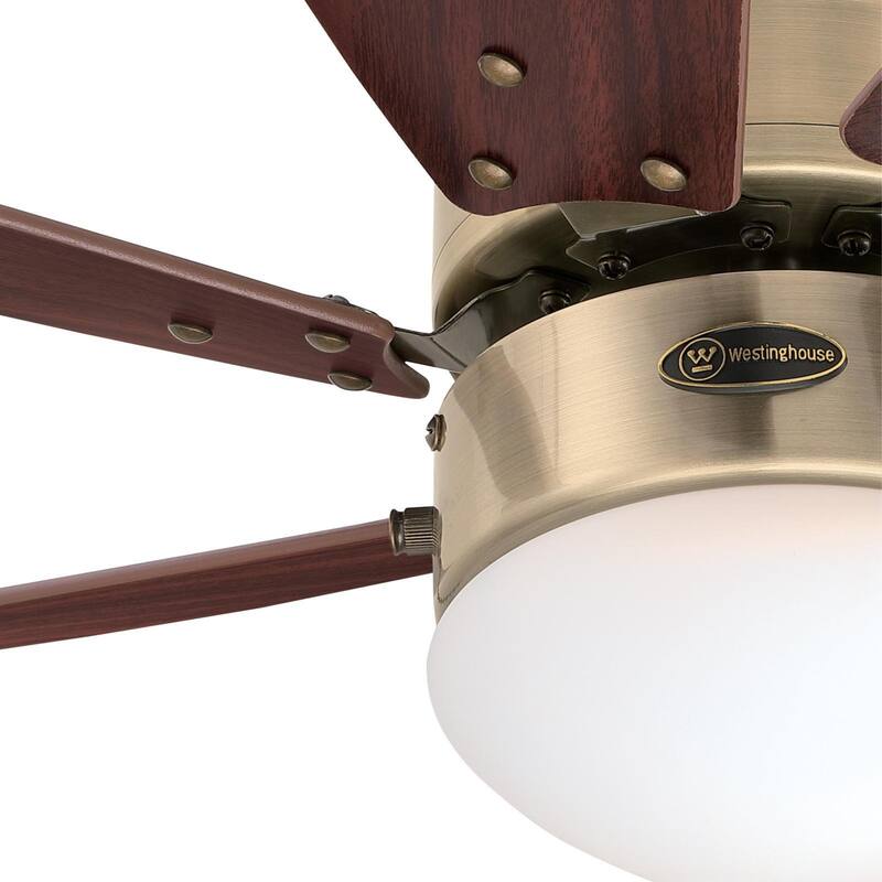 Westinghouse Lighting Turbo Swirl 30-Inch 6-Blade Indoor Ceiling Fan with Dimmable LED Light and Opal Frosted Glass
