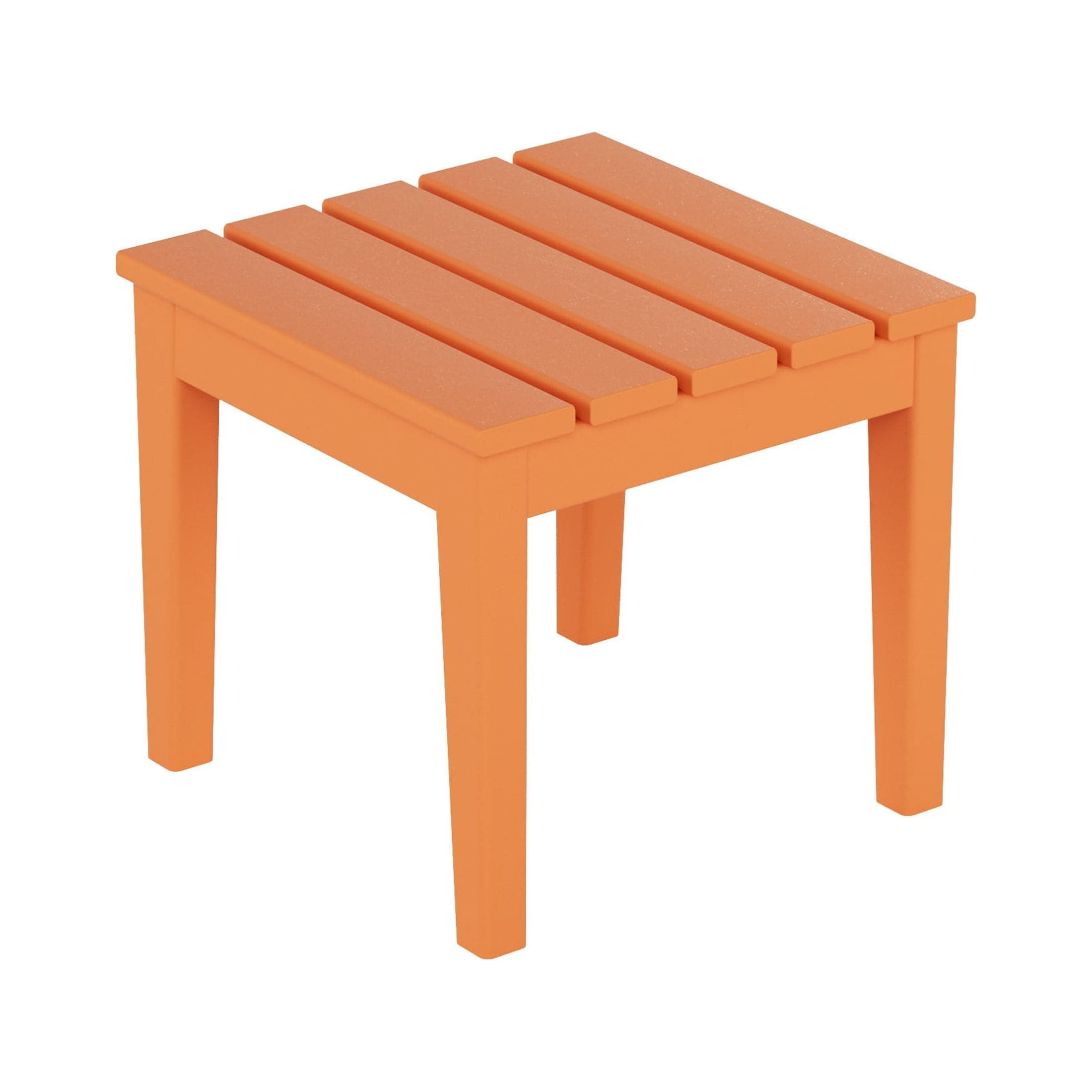 Modern 18-inch Orange Side Table with Weather-Resistant Design