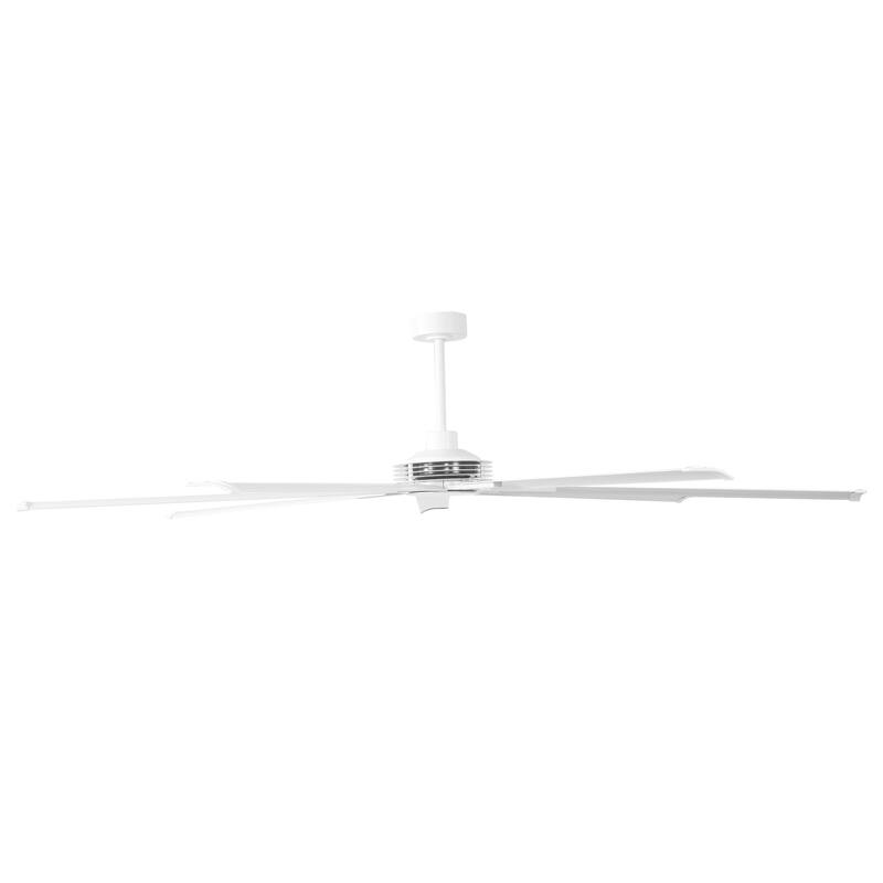 Ceiling Fan Modern 84" Industrial 7-Blade White Metal