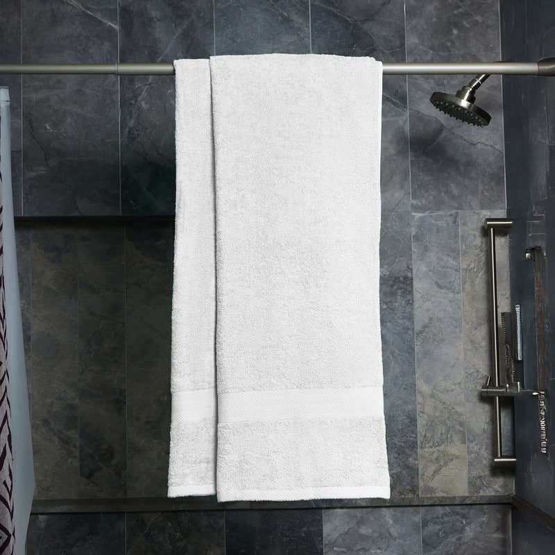 Deluxe 2-Piece 100 Cotton Bath Sheet - White