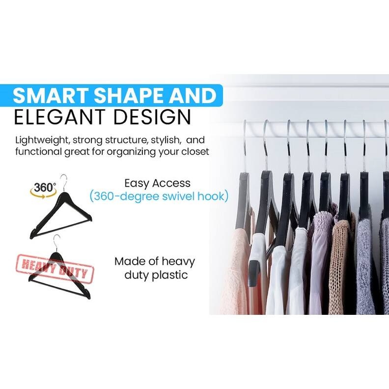 Abs plastic Clothes/Suit Hangers, Perfect for Dresses Blouses&Pants