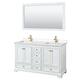 Option White / Carrara Cultured Marble Top / Brushed Gold