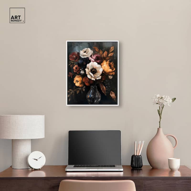 Velvet Night Bloom I Canvas by Art Remedy