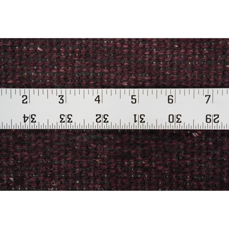 Hand Knotted Oriental 100% Wool Carpet Modern Stripe Purples Gabbeh Area Rug - 7' 9'' X 5' 7''