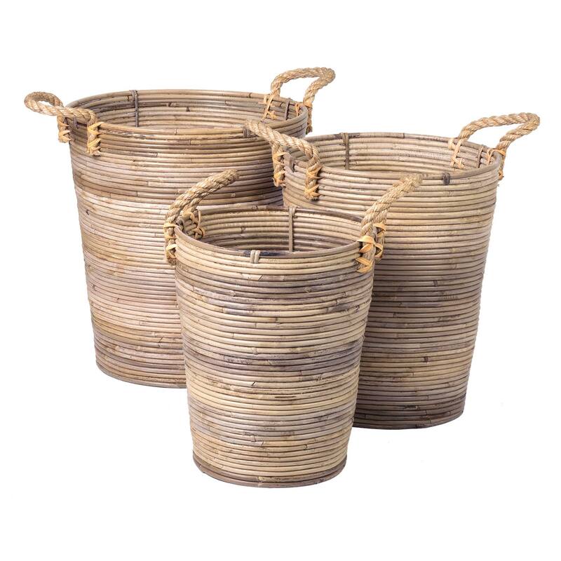 Durant Rattan Basket (Set of 3) by East at Main