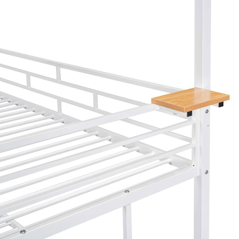 Metal Housebed Bunk Bed with Slide & Storage Stair