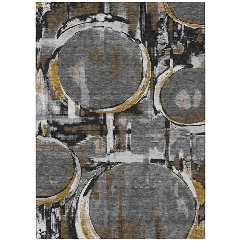 Machine Washable Indoor/ Outdoor Modern Erie Chantille Rug