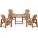 preview thumbnail 127 of 193, Laguna Kids Adirondack 5-Piece Round Table Dining Set Teak